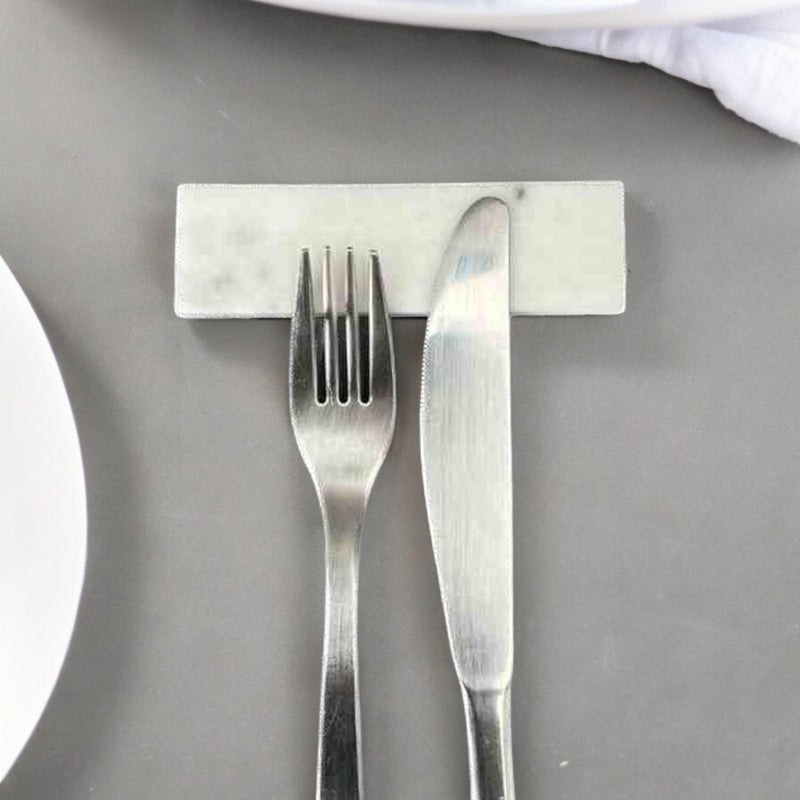 Cutlery Rest - White Marble (Set of 4)