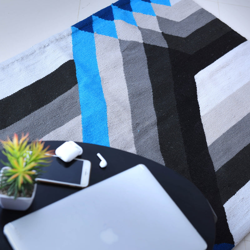 Crossing Lanes Handwoven Kilim Rug