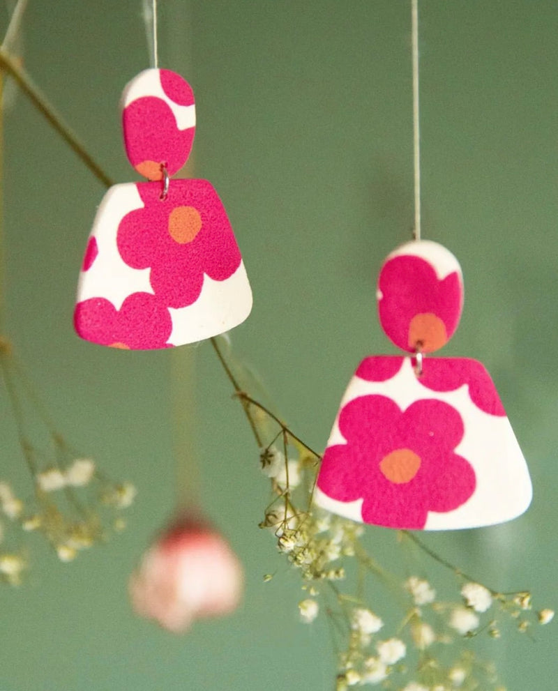 Fuschia Blossom Earrings