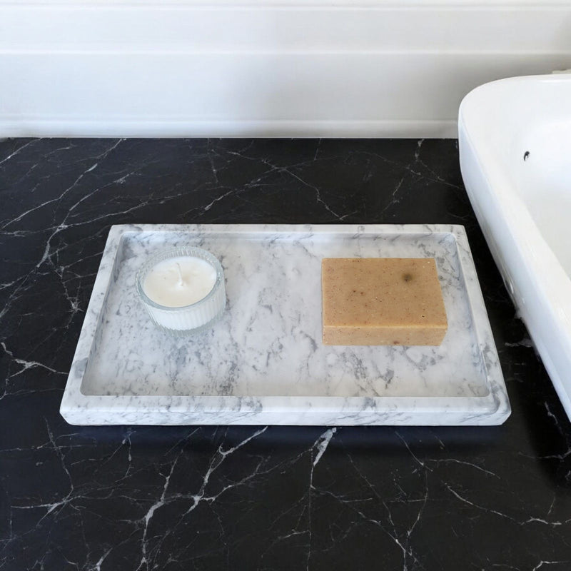 Rectangular Tray - White Marble