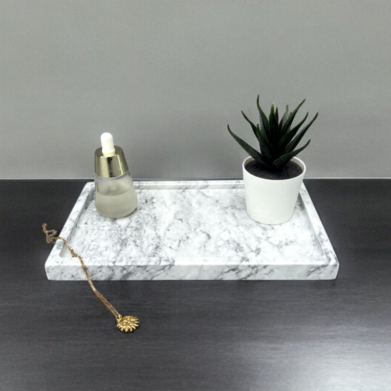 Rectangular Tray - White Marble