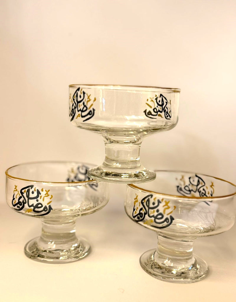 Hand Painted Ramadan Glass Cup