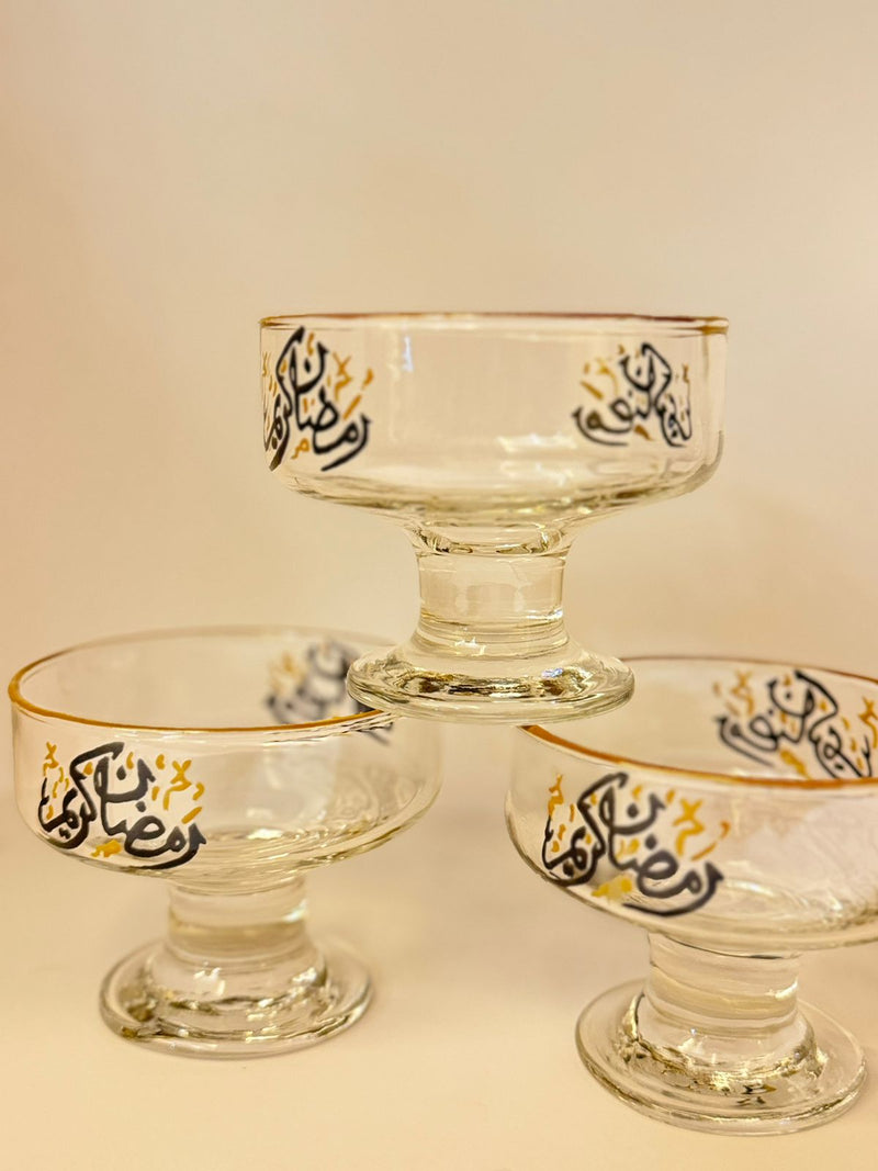 Hand Painted Ramadan Glass Cup