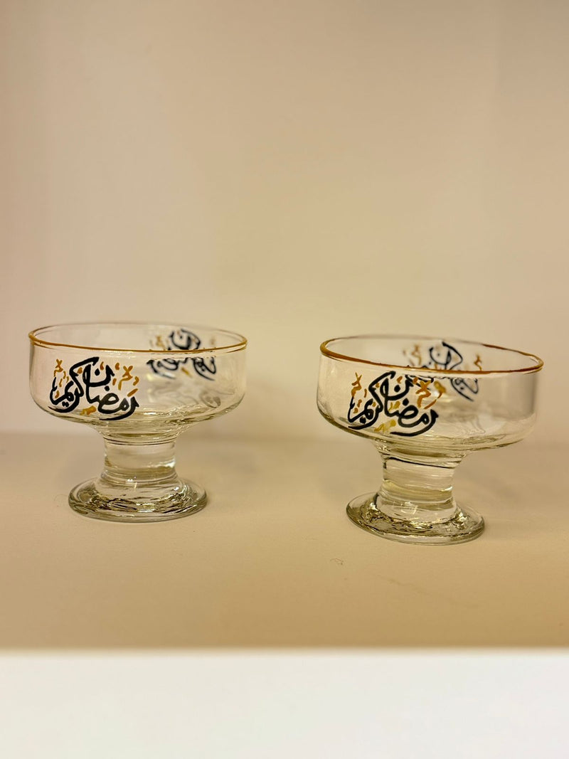 Hand Painted Ramadan Glass Cup