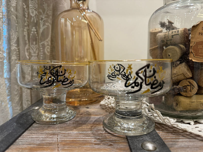 Hand Painted Ramadan Glass Cup