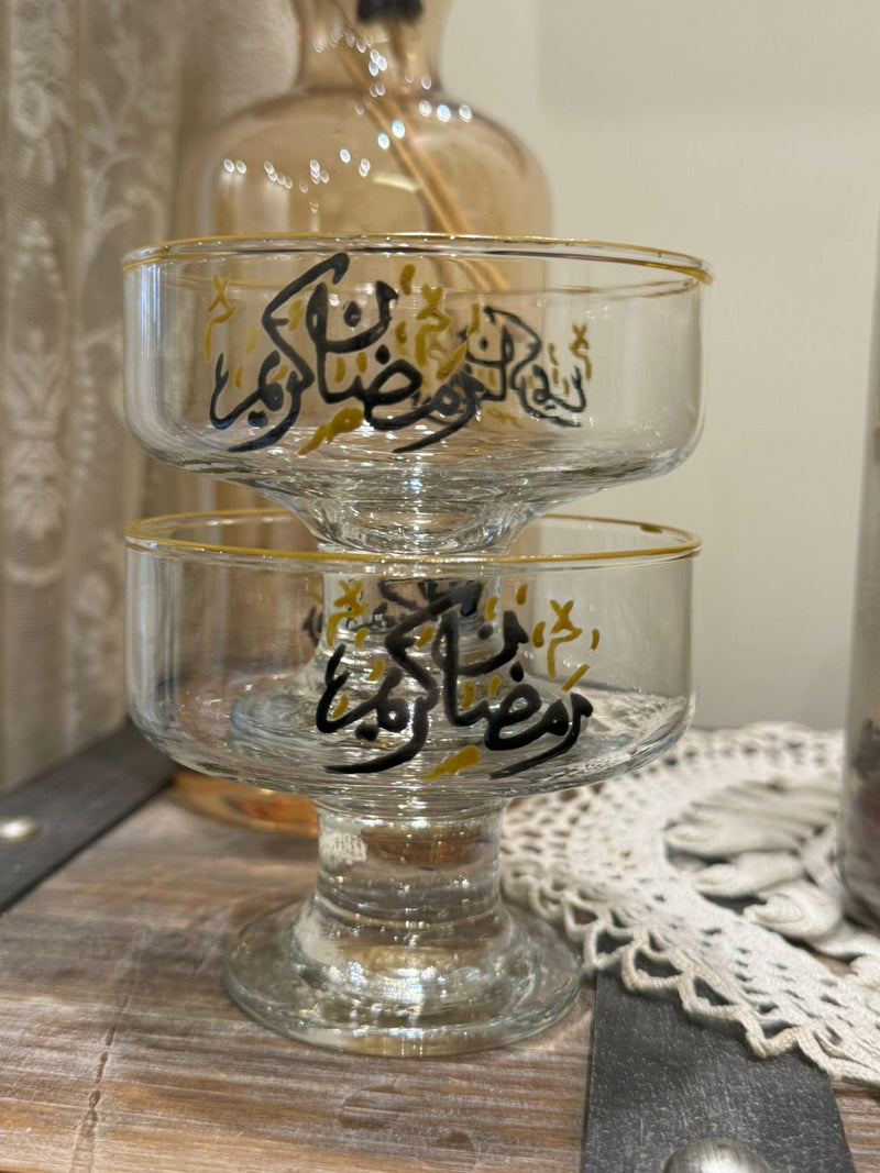 Hand Painted Ramadan Glass Cup