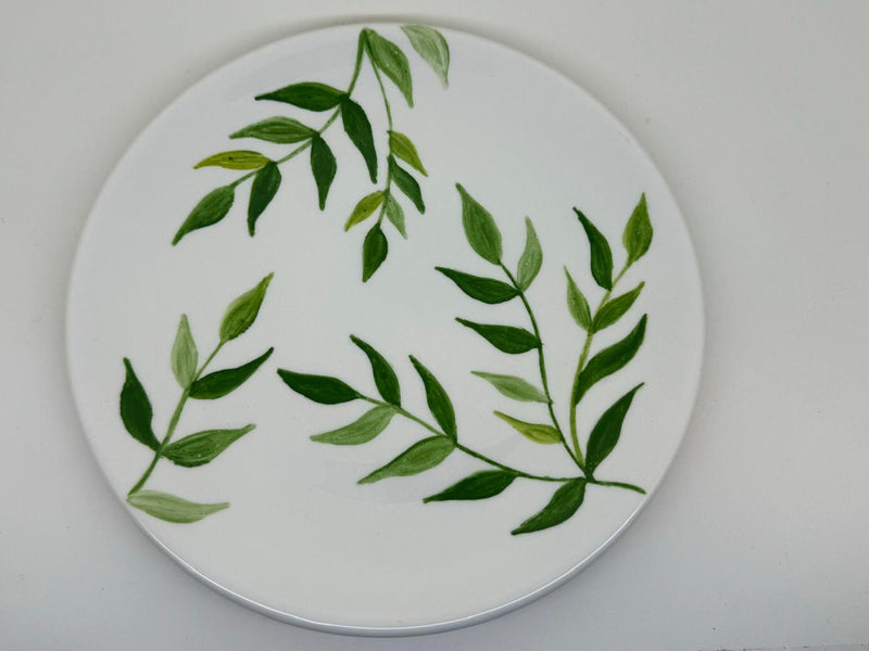 Hand Painted Tropical Cake Plates