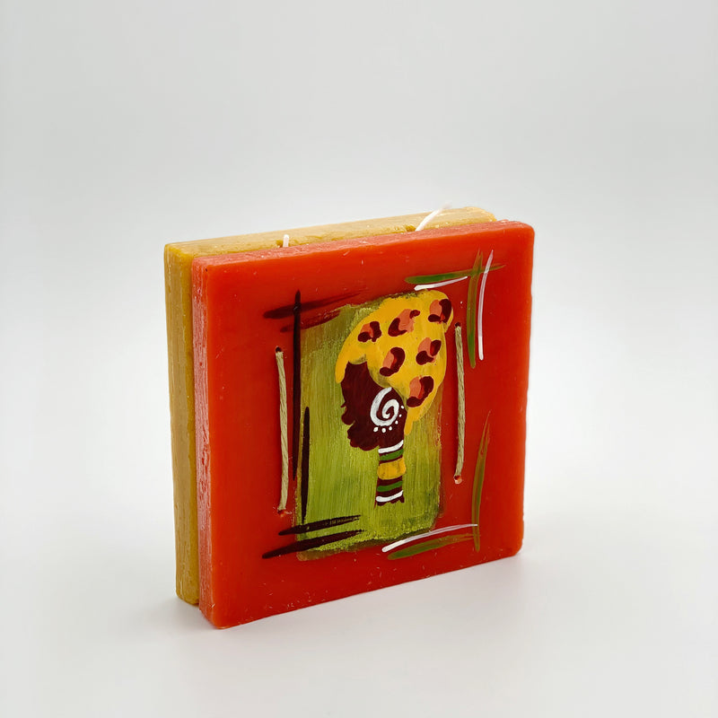 Red Olive Square Candle