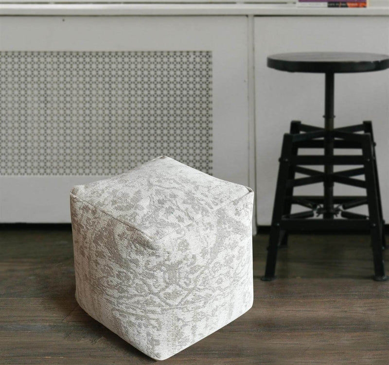 Jacquard Weave Cotton Chenille Pouffe