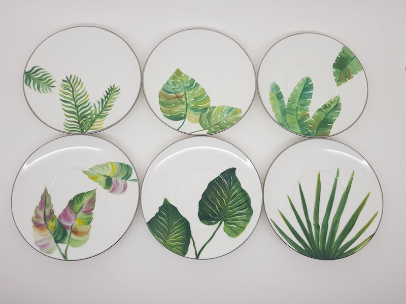 Hand Painted Tropical Coffee Cups