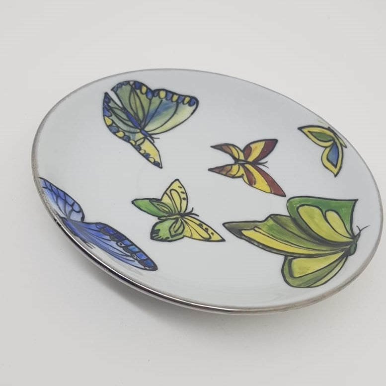 Hand Painted Butterfly Tea Cups