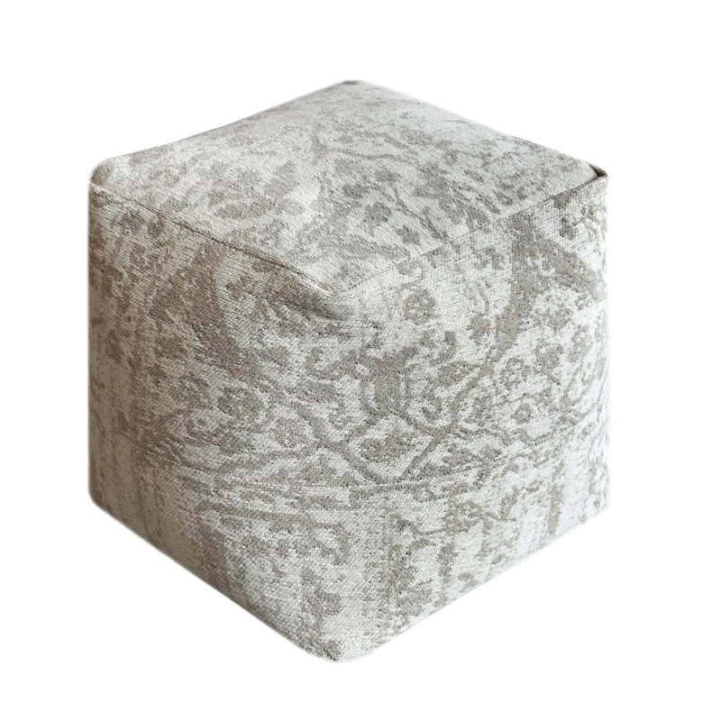 Jacquard Weave Cotton Chenille Pouffe