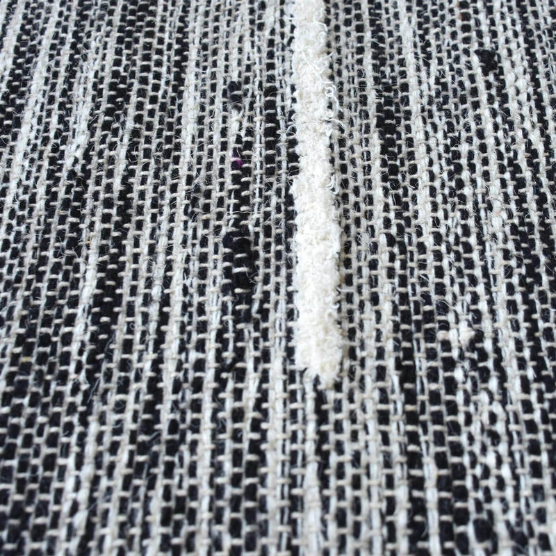 Handwoven Wool Cotton Black Rug