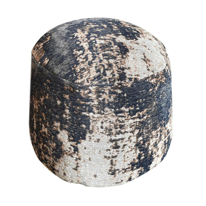 Jacquard Weave Cotton Round Pouffe