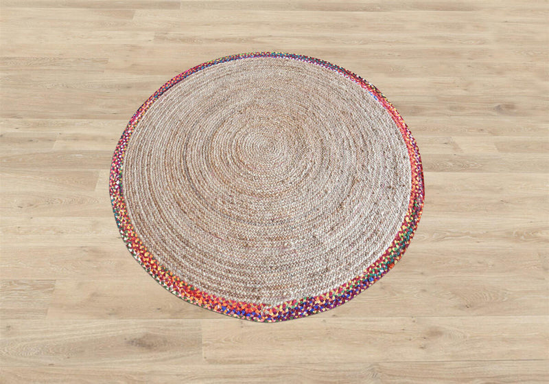 Handwoven Braided Jute Round Rug