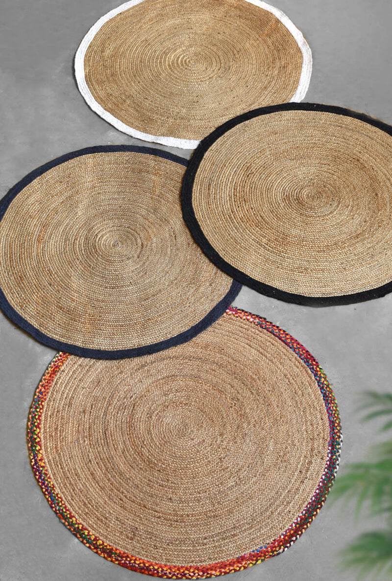 Handwoven Braided Jute Round Rug