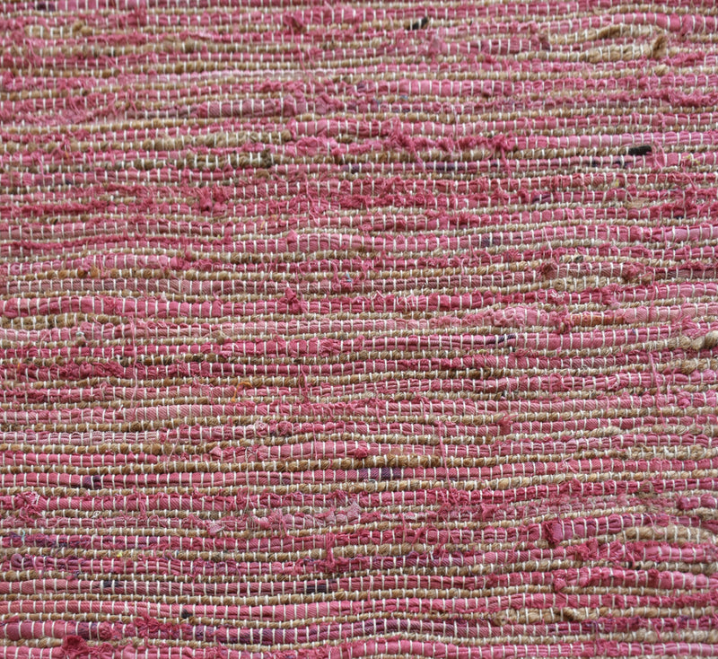 Handwoven Jute Fiber Bubblegum Rug