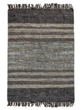 Handwoven Jute Leather Rug