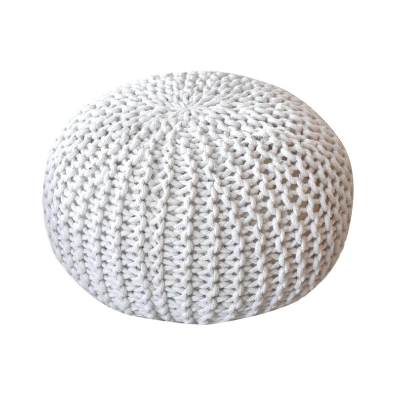 Handtufted Cotton Round Pouffe