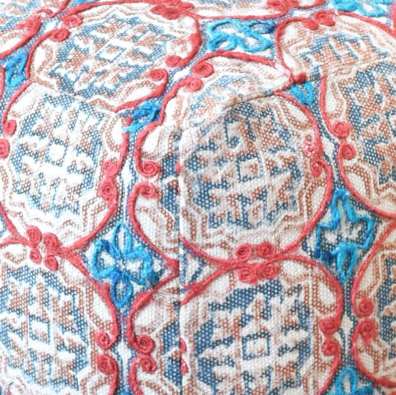 Handwoven Cotton Polyester Pouffe